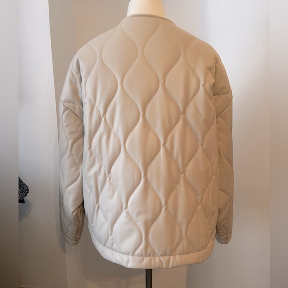 Zara Quilted Bomber Jacket L - Picture 3 of 5